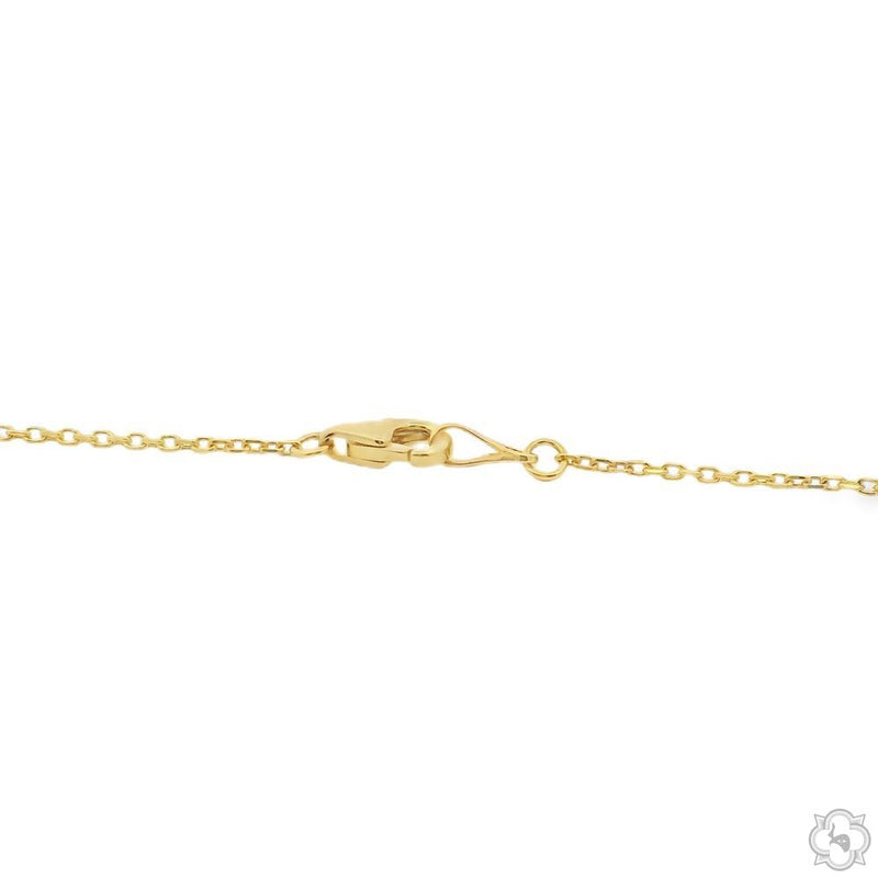 Ladies 14K Gold Diamond Bezel Necklace, photo 7 of 7