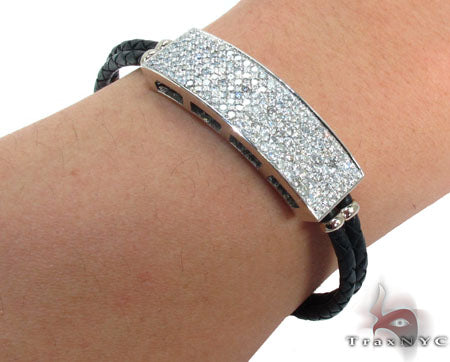 Full Diamond ID braided Bracelet 28461 - Image 5