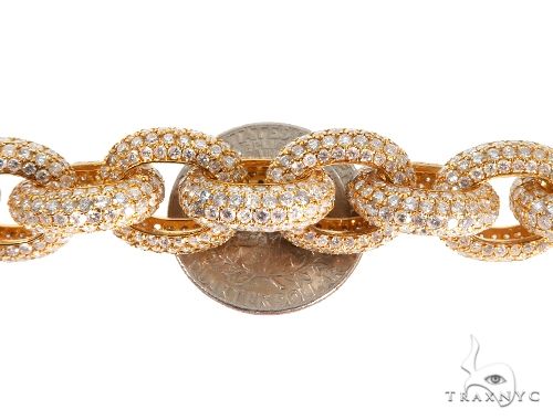 14K Gold Diamond Cable Link Chain with Custom Lock, photo 3 of 8