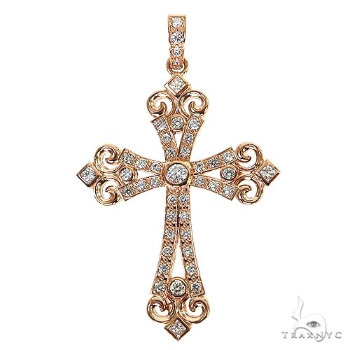 Diamond Cross Pendant 68866 | TraxNYC