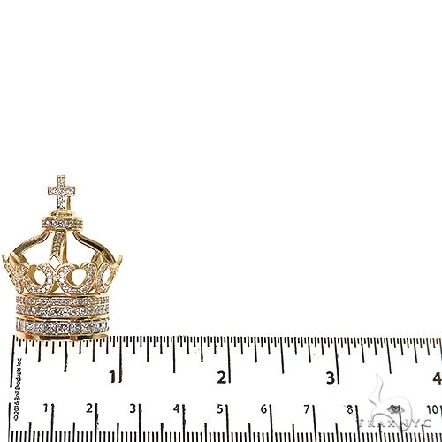 14K Gold Diamond Crown Pendant, photo 5 of 6