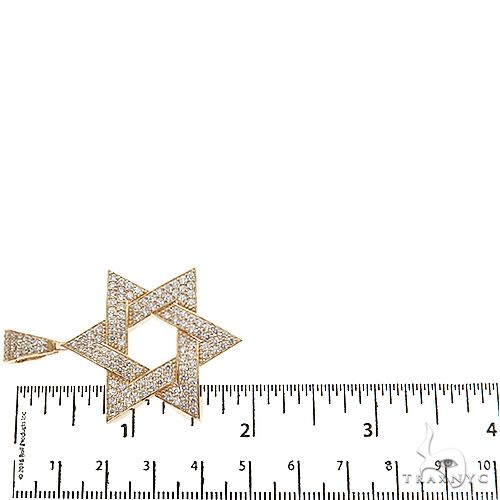 14K Gold Diamond David Star Pendant, photo 6 of 7