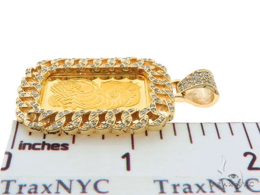 Miami Cuban Diamond Dog Tag With 10g Suisse Fine Gold 999.9, photo 6 of 7