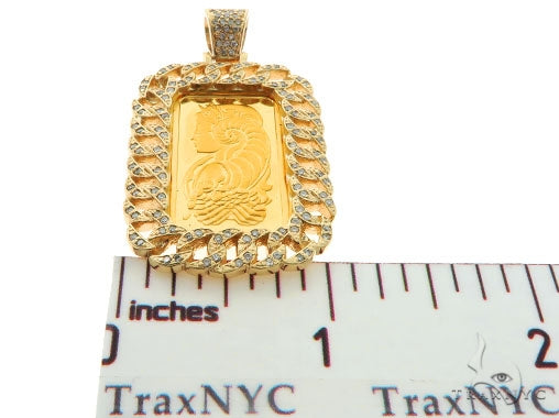 Miami Cuban Diamond Dog Tag With 10g Suisse Fine Gold 999.9, photo 7 of 7