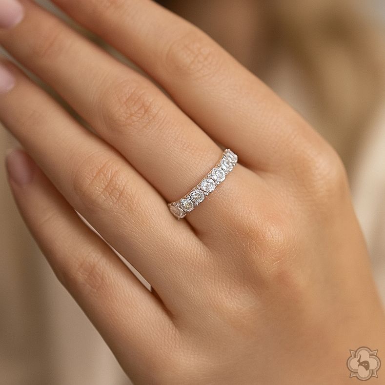 14K Gold Lab-Grown Diamond Eternity Band 3mm, photo 5 of 5