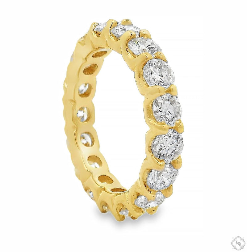 14K Gold Diamond Eternity Band, photo 2 of 5