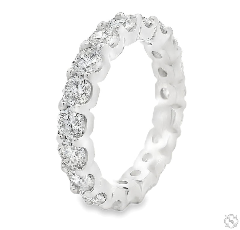 14K Gold Diamond Eternity Band, photo 4 of 4