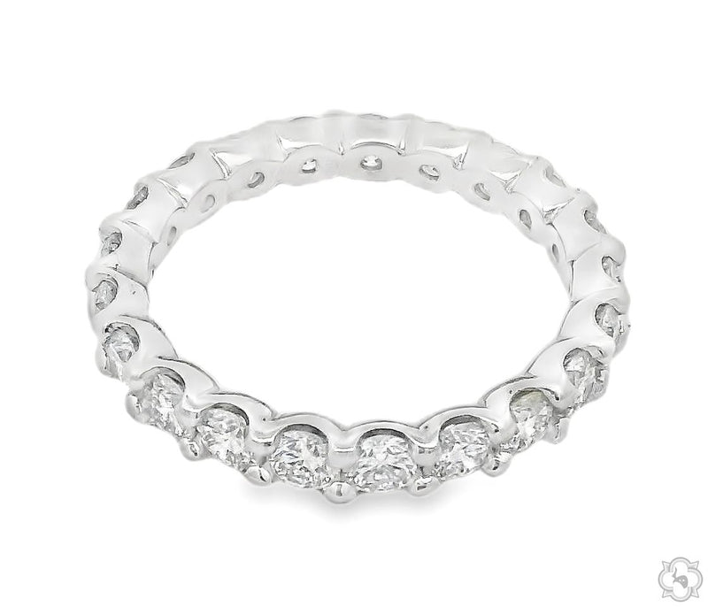 14K Gold Diamond Eternity Band, photo 5 of 6