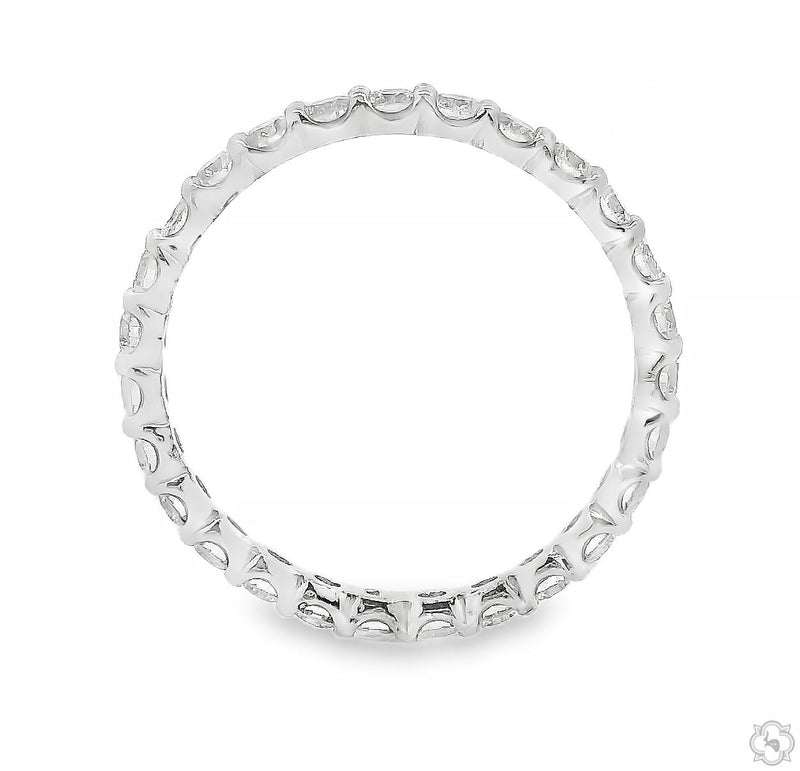 14K Gold Diamond Eternity Band, photo 4 of 5