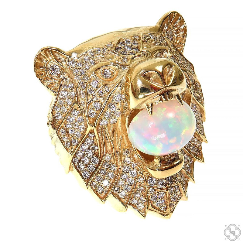 Diamond Grizzly Bear Ring, photo 2 of 6