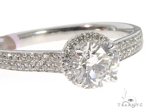 Diamond Halo Engagement Ring 64491 - Image 3