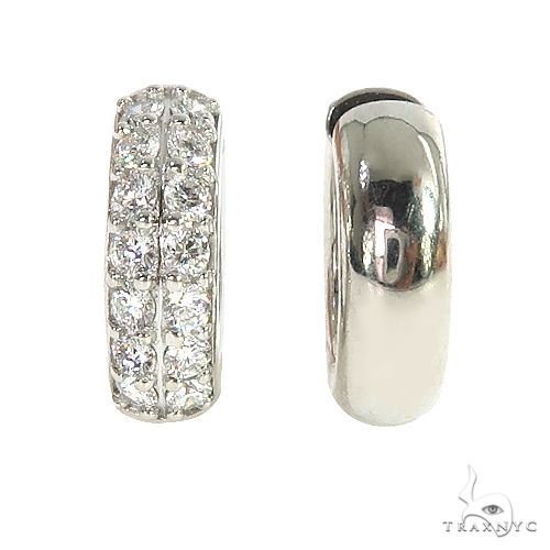 Diamond Hoop Earrings 67112 - Image 4