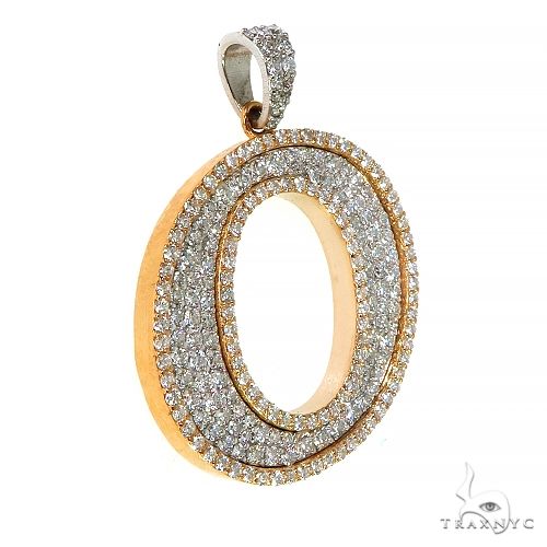 14K Gold Diamond Initial Pendant, photo 2 of 6
