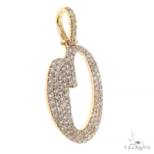 14K Gold Diamond Initial Pendant, photo 2 of 6