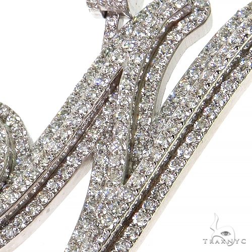 14K Gold Diamond Initial Pendant, photo 3 of 6