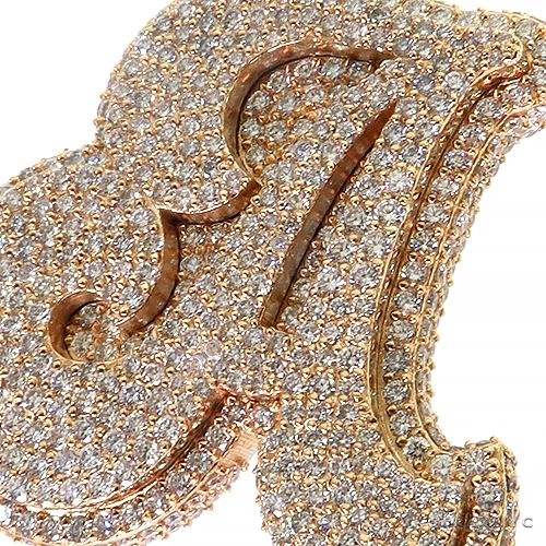 14K Gold Diamond Initial Pendant, photo 3 of 7