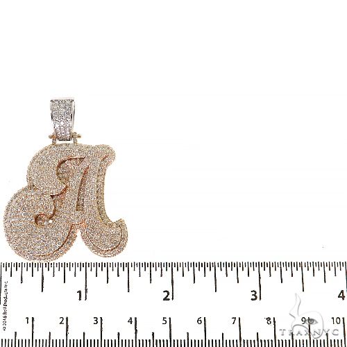 14K Gold Diamond Initial Pendant, photo 5 of 7