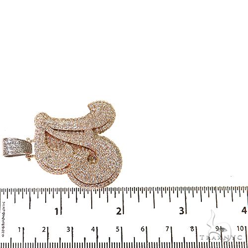 14K Gold Diamond Initial Pendant, photo 6 of 7