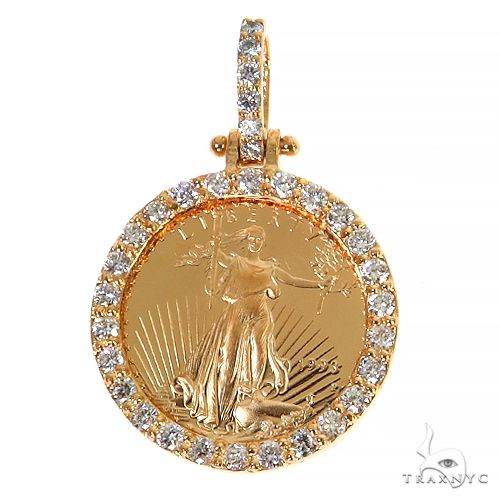 Buy Diamond Lady Liberty Coin Pendant 68171 – TraxNYC
