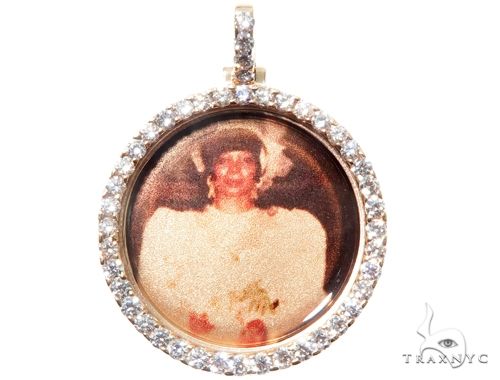 14K Gold Custom Photo Pendant 1 Inch 64428 - Image 1