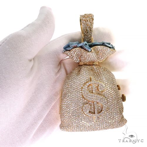 Diamond Money Bag Treasure Pendant 69568 - Image 8