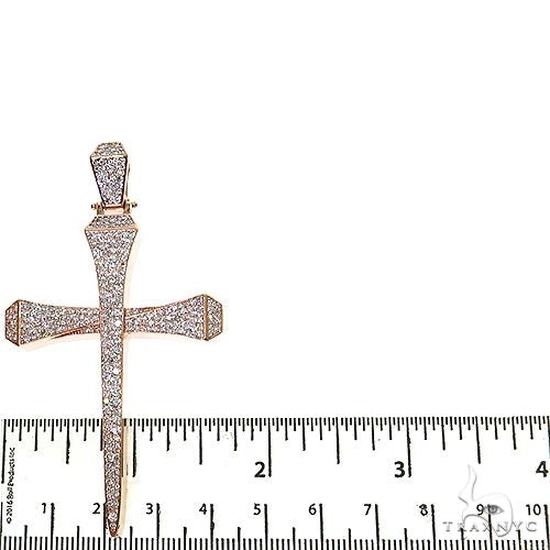 14K Gold Small Diamond Nail Cross (Lab), photo 5 of 7