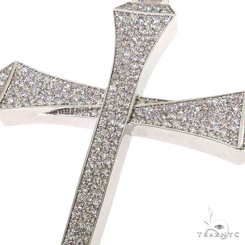 14K Gold Medium Diamond Nail Cross (Lab), photo 3 of 7