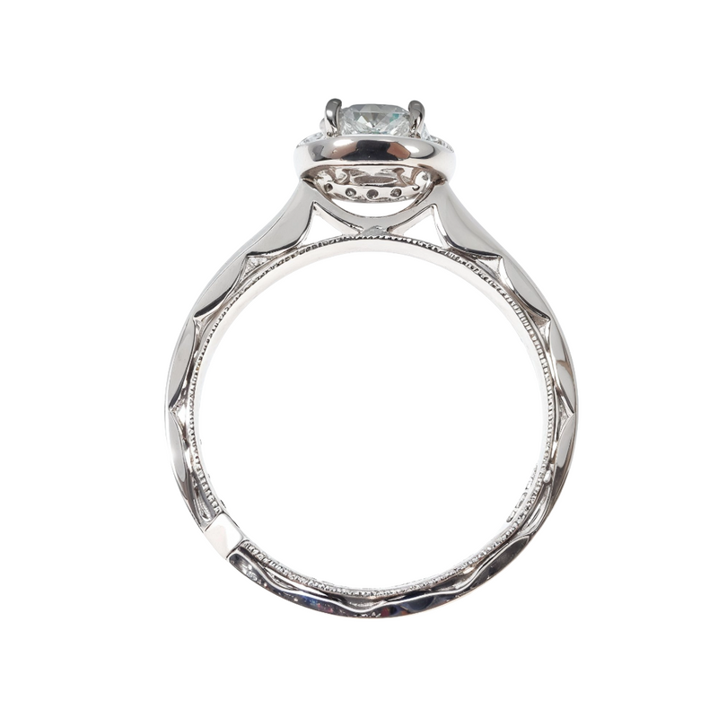 Diamond Halo Engagement Ring in 18K gold, view 6