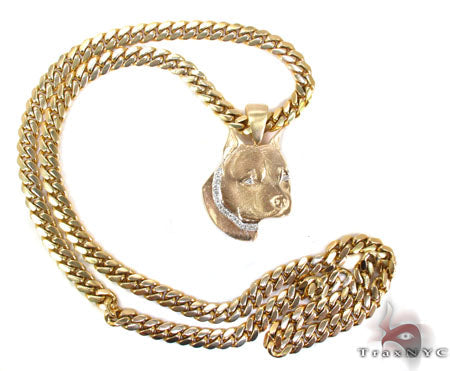 Dog Yellow Gold Diamond Pendant 26817 - Image 9