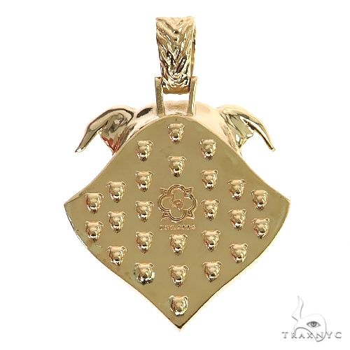 14K Gold Dog Head Pendant, photo 4 of 7