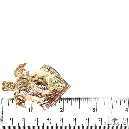 14K Gold Dog Head Pendant, photo 6 of 7