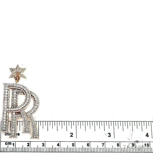 14K Gold Double Initial Pendant With Flower Bale, photo 5 of 6