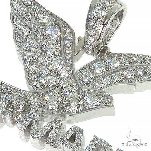 14K Gold EX Self Made FreeBird Diamond Charm Pendant, photo 4 of 7
