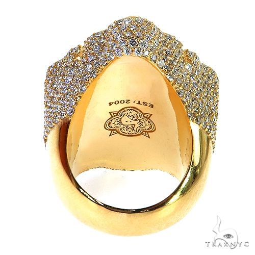 14K Gold Emerald Cut Diamond Cross Ring, photo 4 of 7