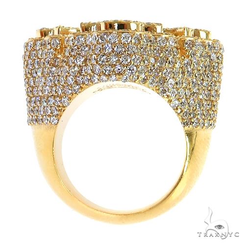 14K Gold Emerald Cut Diamond Cross Ring, photo 5 of 7