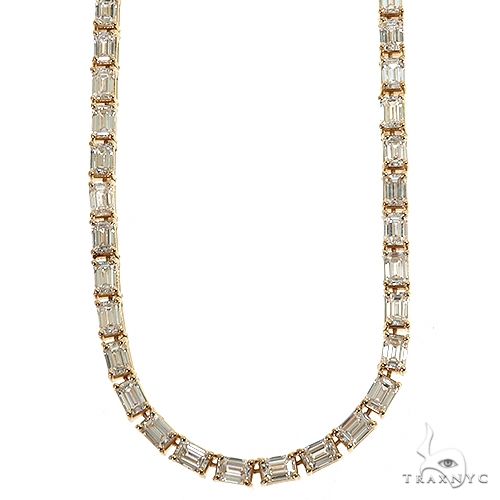 Emerald Cut Diamond Tennis Chain 69511 - Image 1