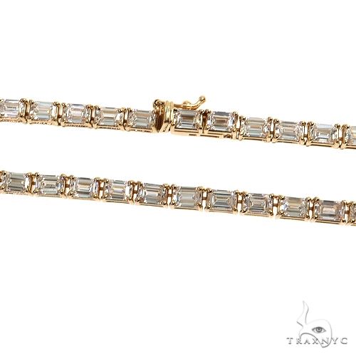 Emerald Cut Diamond Tennis Chain 69511 - Image 2