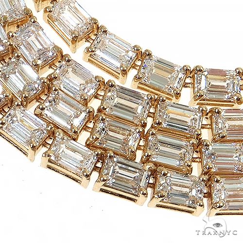 Emerald Cut Diamond Tennis Chain 69511 - Image 5
