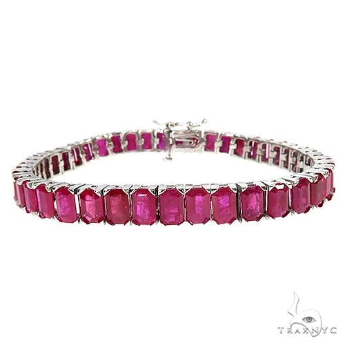 Emerald Cut Ruby Tennis Bracelet 66920 - Image 1