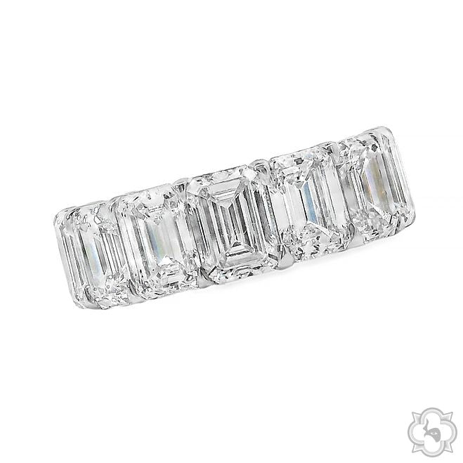 Platinum 15.51 Ctw Emerald Lab-Grown Diamond Eternity Band, view 3