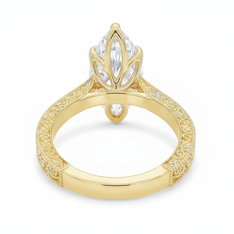 Starlight Marquise Engagement Ring in 14K gold, view 4