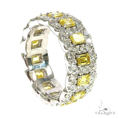 14K Gold Eternity Emerald Diamond Ring, photo 2 of 4