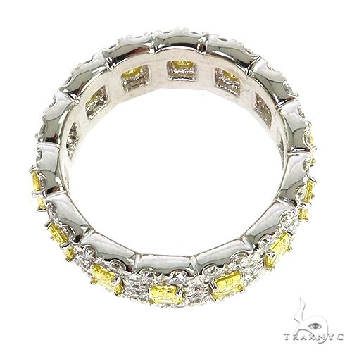 14K Gold Eternity Emerald Diamond Ring, photo 3 of 4