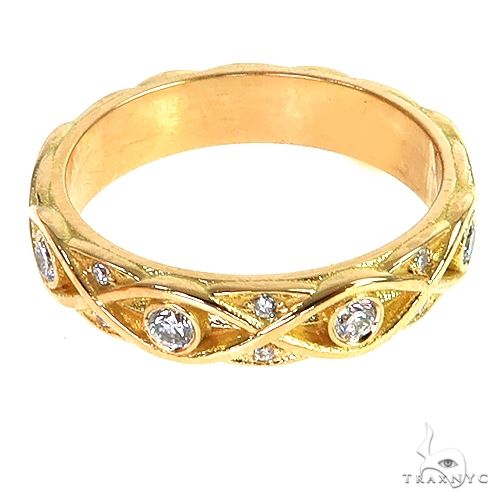 18K Gold Infinity Eternity Lab-Grown Diamond Wedding Band, photo 2 of 5