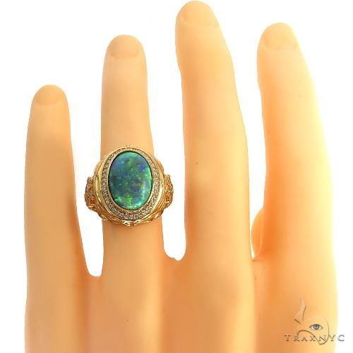 14K Gold Ethiopian Opal Ring, photo 6 of 6