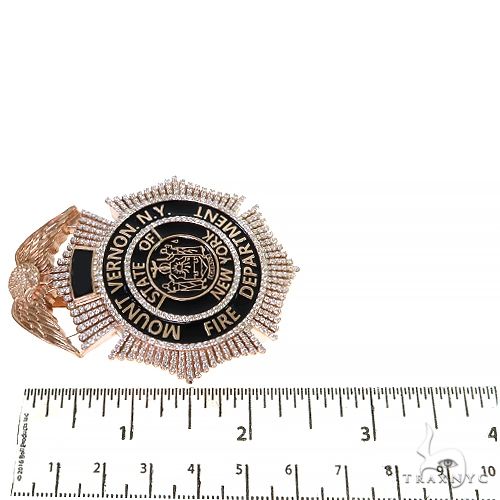 Fire Department Diamond Badge Pendant 68091 - Image 7