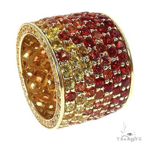 14K Gold Fire Sapphire Eternity Ring, photo 3 of 4