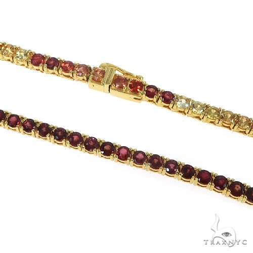 Fire Sapphire Multi Colored Tennis Chain 66767 - Image 3