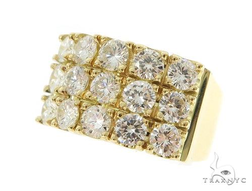 18K Gold Flatiron Diamond Ring, photo 3 of 7