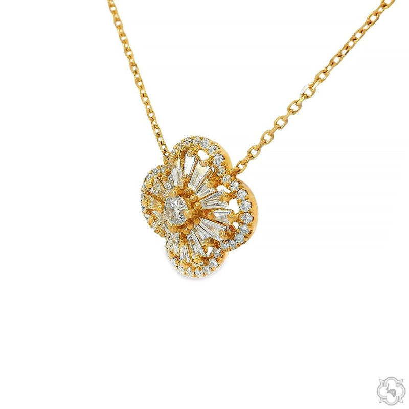 Floral Diamond Necklace 70241 - Image 4